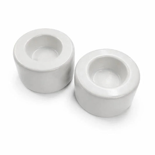 Set of 2 white sublimation ceramic candle holders