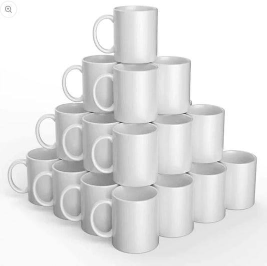 Set van 36 witte sublimatiebekers – Keramische bekers 330 ml