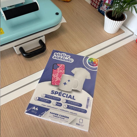 Papier de sublimation A4 - coque de téléphone - 100 feuilles