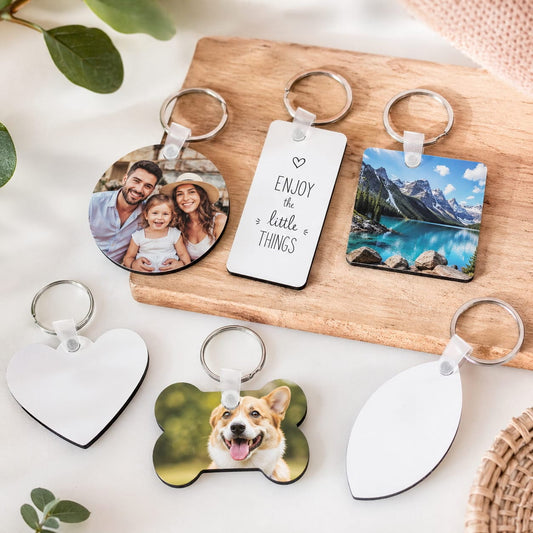 Sublimation blank wooden keychain