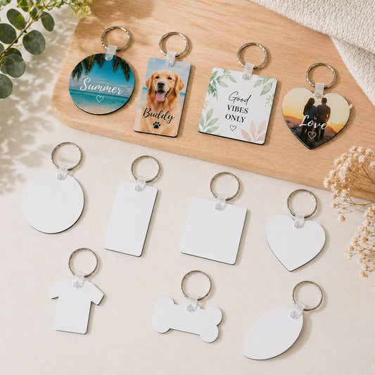 Blank plastic sublimation keychain